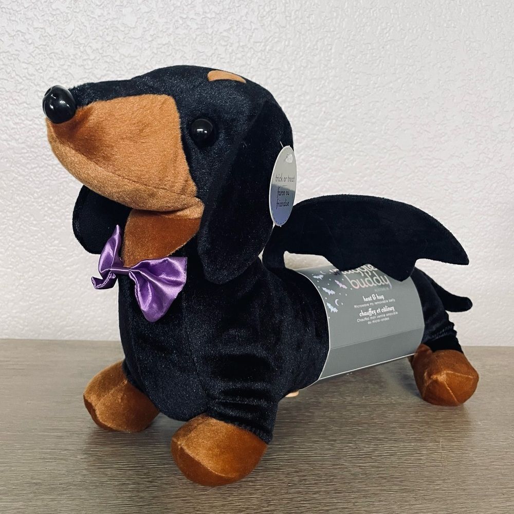 Snuggle Buddy Dracula Dachshund Bat Vampire Dog Heated Plush